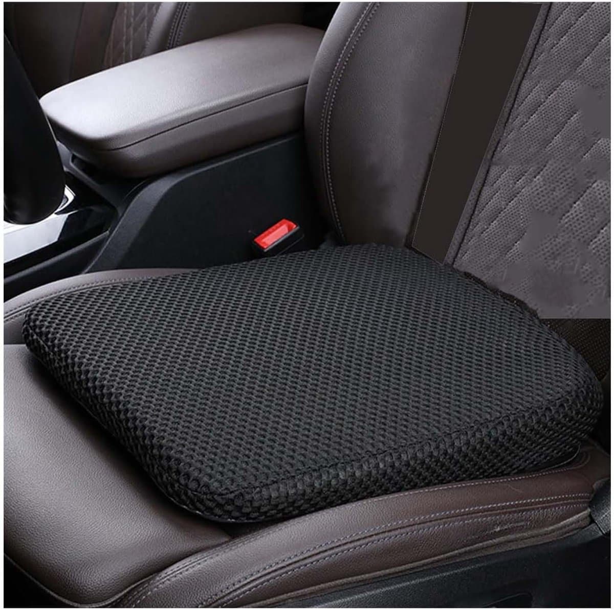 Autostoelkussen - Zitverhoger - Comfortabel Rijden - Ademend Mesh - 8cm Hoogte - Zwart