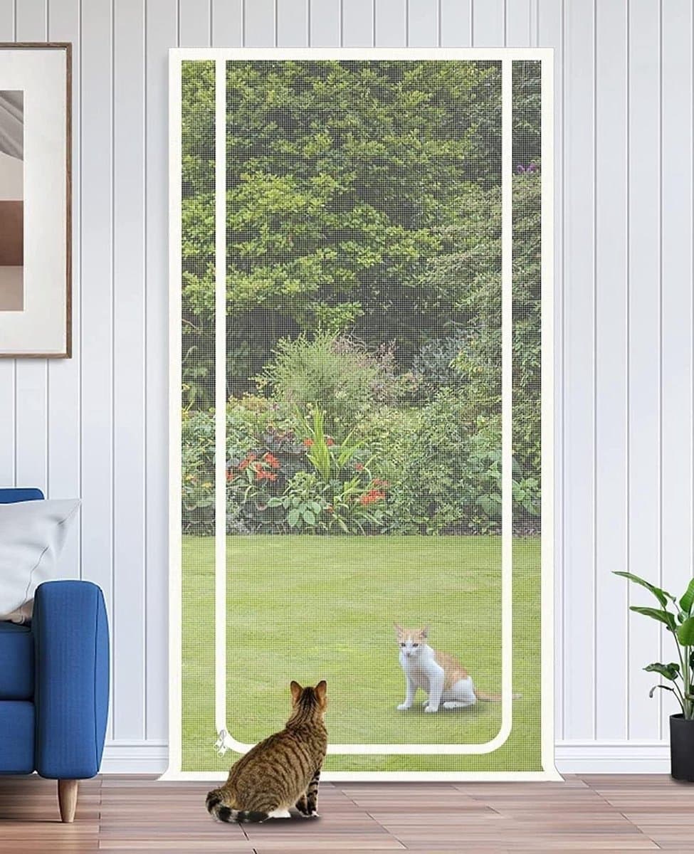 Kattenhor Balkon - Huisdierhor Woonkamer - Veilig Buiten - Met Rits - 95x220cm - Zwart