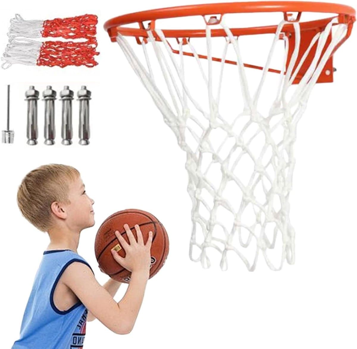 Basketbal Net - Basketbal Ring - Buiten Sporten - Weerbestendig Ontwerp - 35 cm - Enkel kenmerk