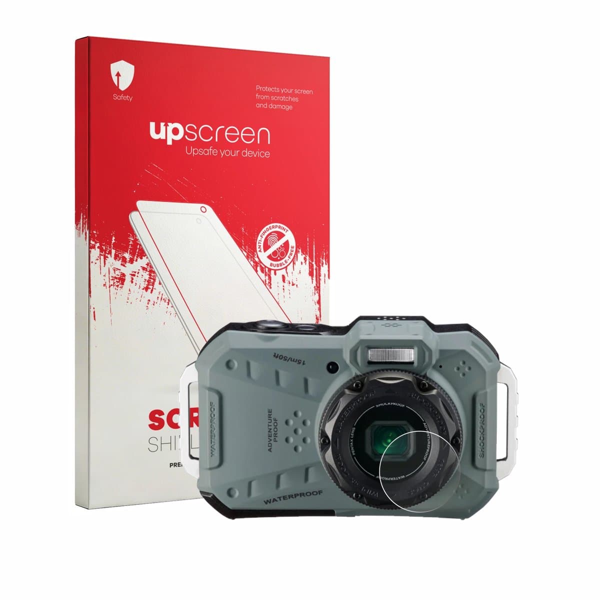 upscreen - Screenprotector voor Ricoh Pentax WG-1000 (Lens) - Folie Beschermfolie transparant