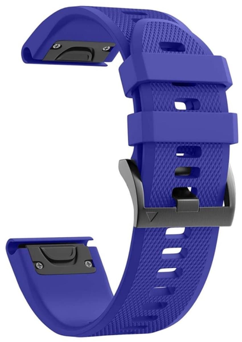 Voor Garmin Fenix 7 22mm siliconen horlogeband (donkerblauw)