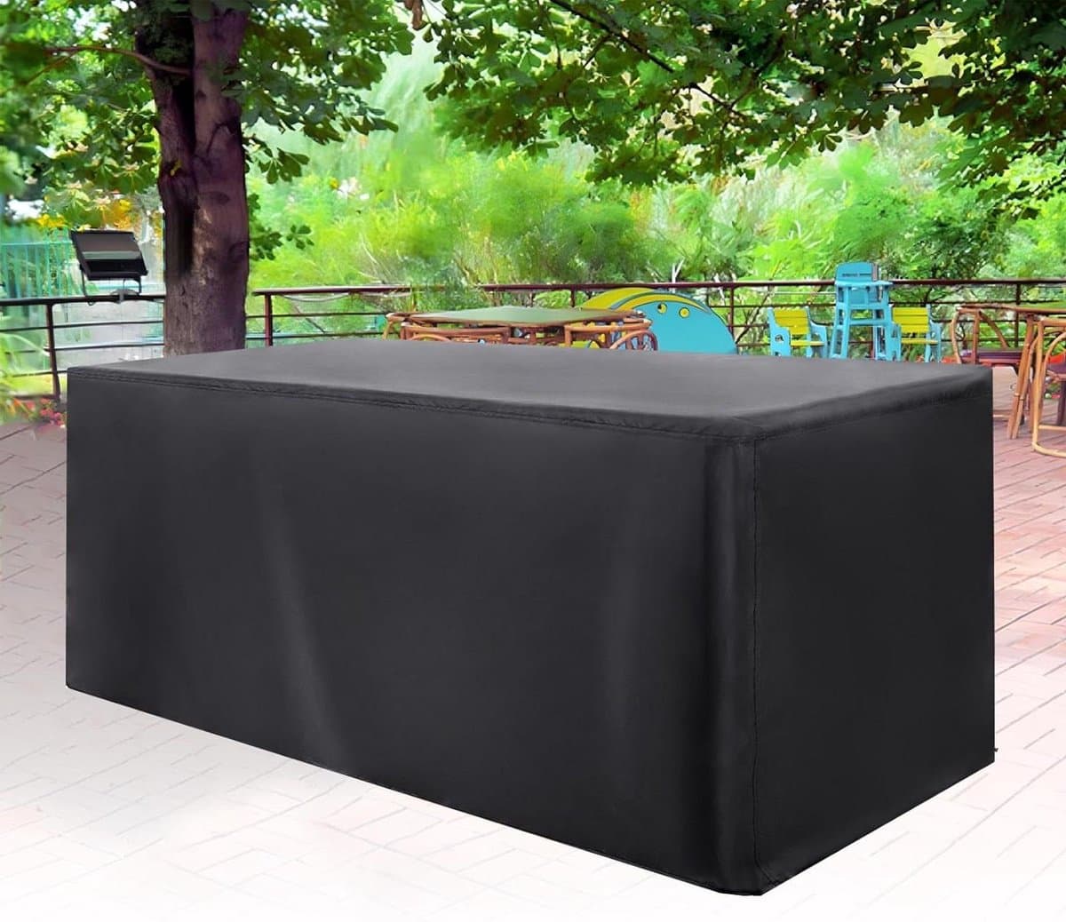 Tuinmeubelhoes - Terrasset Cover - Meubels Beschermen - Heavy Duty Oxford - 87x87x67cm - Zwart