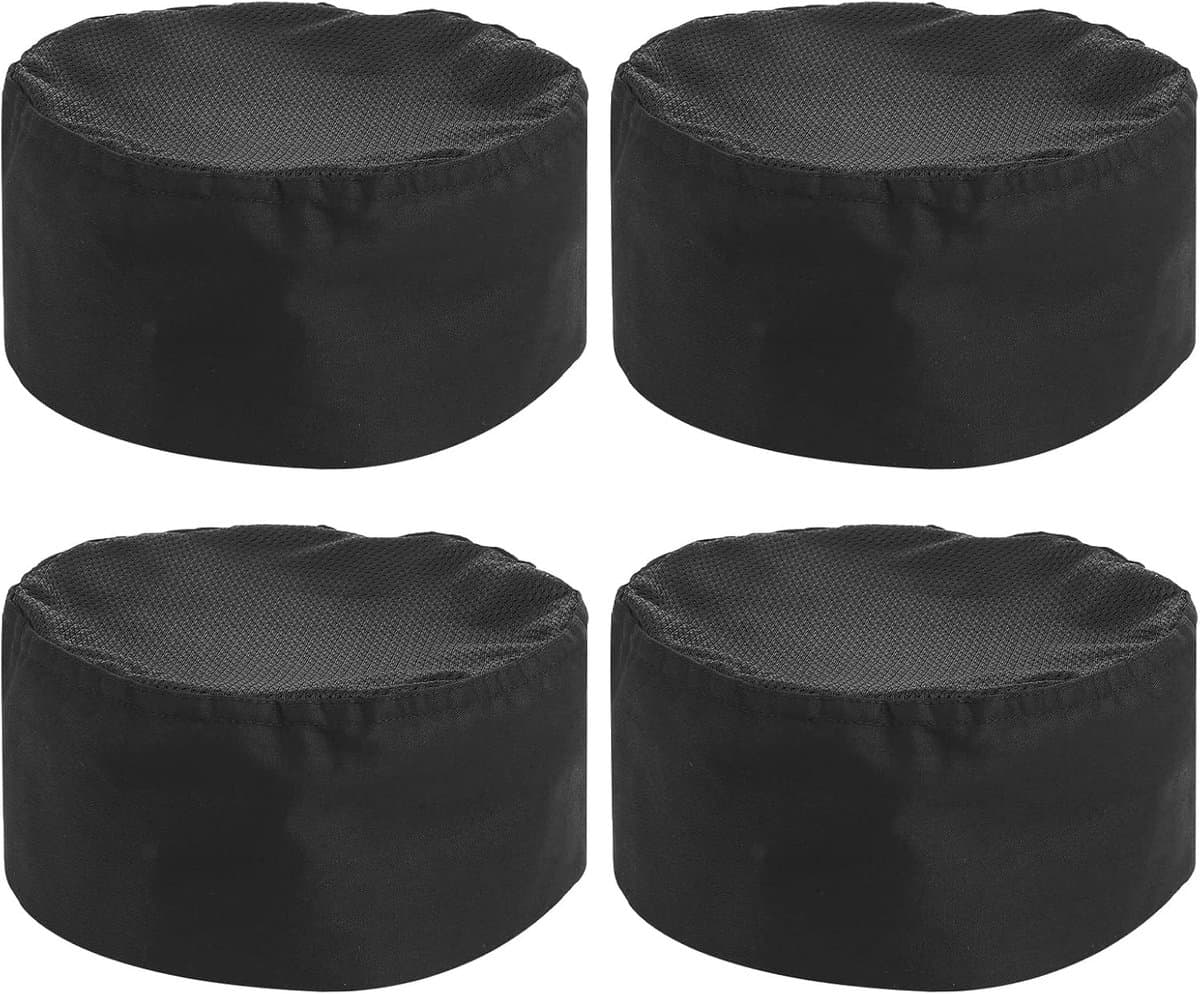 Unisex Koksbonnen Set van 4 - Verstelbare Keuken Hoeden met Elastische Band - Ademend Mesh Ontwerp voor Comfort en Stijl