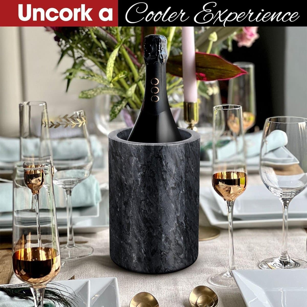 wijnkoeler stick - Wijnkoeler - Marmer - Multifunctioneel - Elegante uitstraling - Voor Feestjes en Thuisgebruik