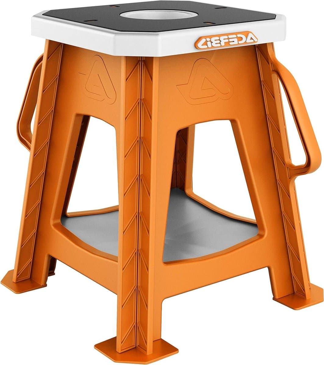 Motorfiets Stand - Motorbok Motorlift - Motor Onderhoud - Stabiele Hefbrug - 50 x 45 x 40 cm - Oranje Wit