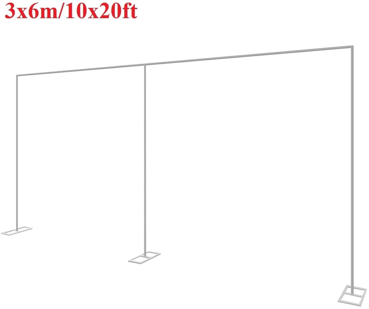 Solidchoice - Dailygoods 3x6m/10x20ft Metalen Bruiloft Boog Stand Zware Fotografie Achtergrond Gordijn Frame Ballon Bloem Decoratie Ra