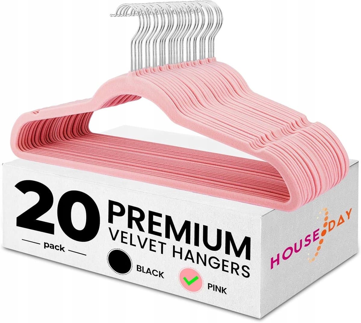 20x Roze Axaamieten Kledinghangers - Draaibaar & Antislip