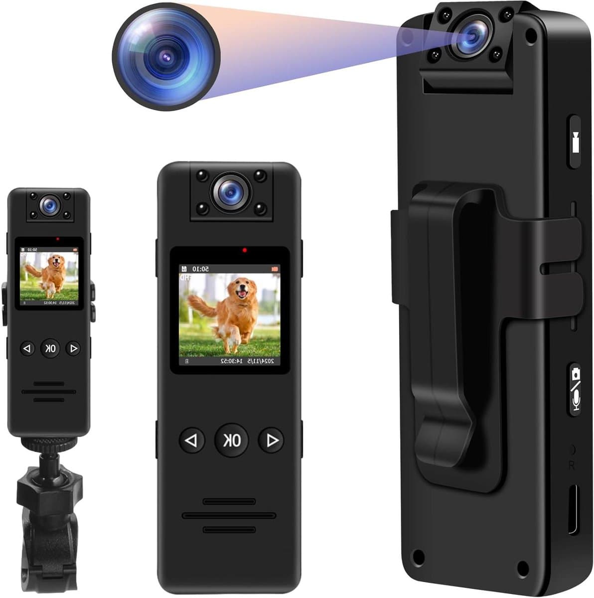 Draagbare Camera - Kleine Recorder - Momenten Vastleggen - Draaibare Lens - 1080p HD - Zwart
