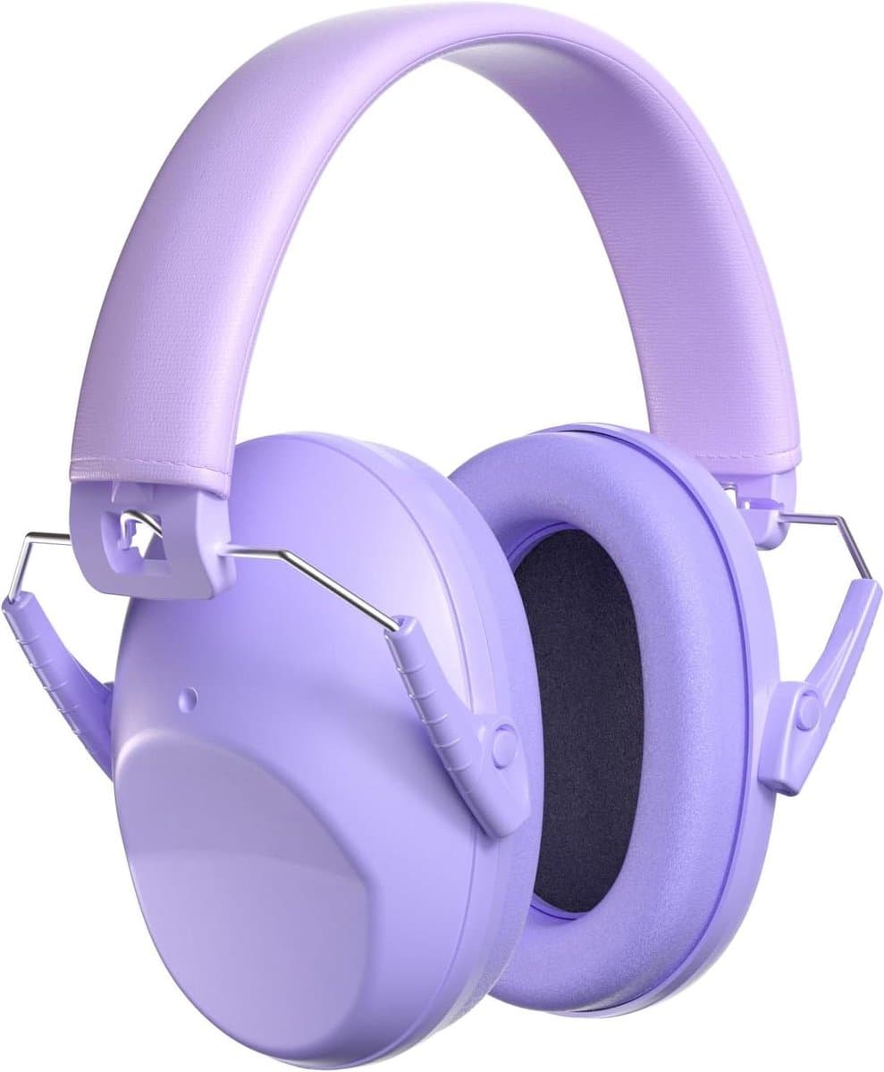 Kinder Gehoorbescherming - Koptelefoon Baby - Geluidsreductie - NRR 22 dB Demping - Verstelbaar - Lila