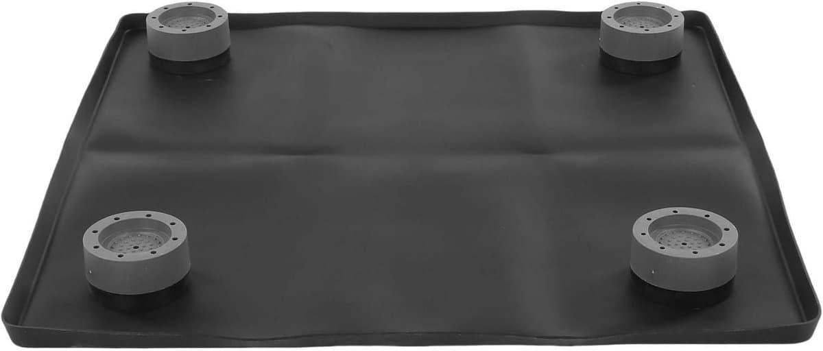 Siliconen Mat Koelkast - Lekbak Apparaat - Apparaten Stabiliseren - Verhoogde Randen - 35 x 22 cm - Zwart