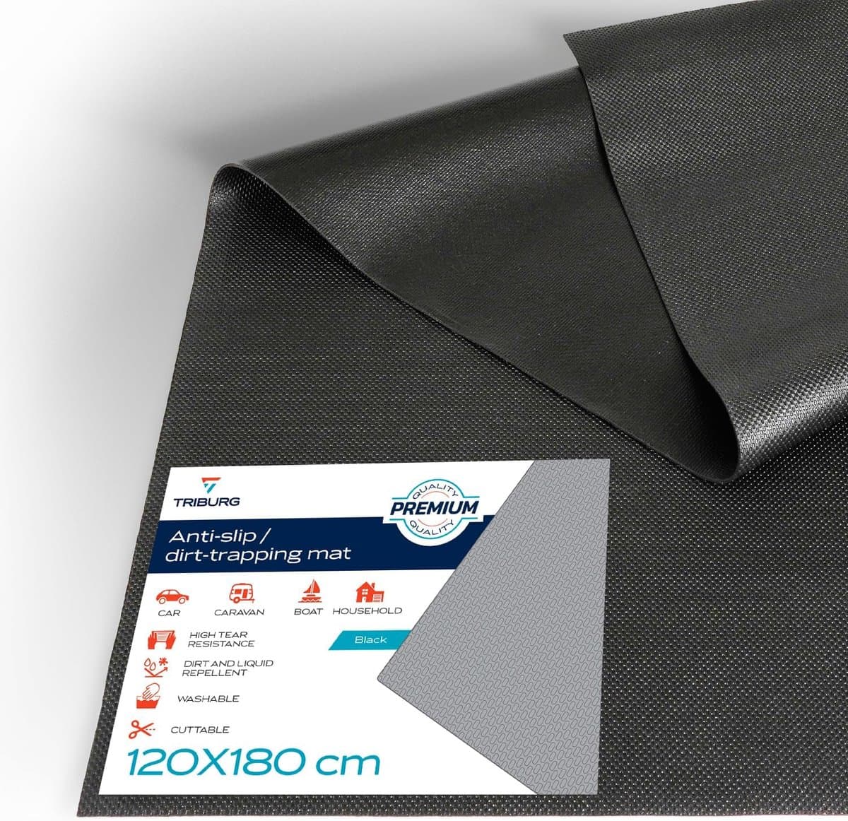 Universele antislip-vuilmat 120x180 cm - Waterdichte en op maat knipbare kofferbakmat voor auto en werkplaats
