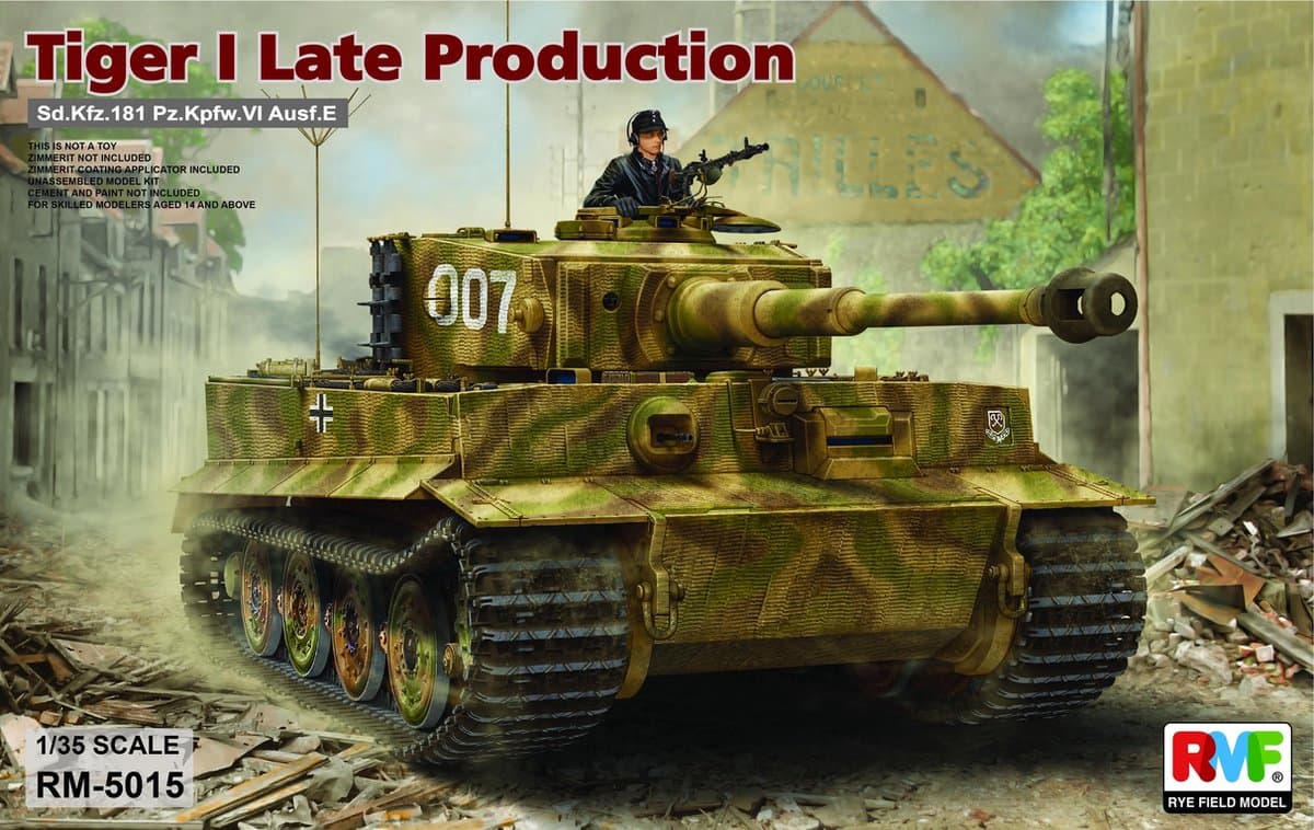 Rye Field Model Modelbouwpakket Militaire voertuigen - 5015 Pz.Kpfw.VI Ausf.E Sd.Kfz.181 Tiger I Late Production Plastic - 1:35 - Modelbouw