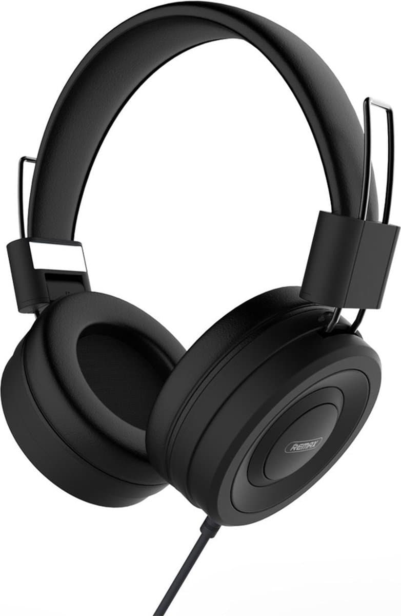 Remax RM-805 Over-Ear Koptelefoon - Bedraad Hi-Fi Headset met Memory Foam & Opvouwbaar Design - Diep Geluid voor Muziek & Gaming - 3.5mm Jack - Zwart