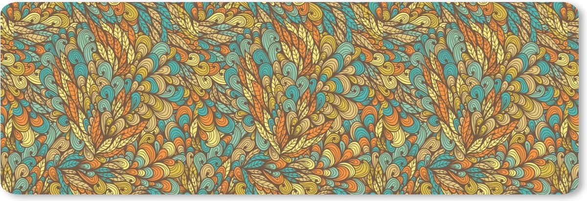 Muismat XXL 90x30 cm - Bureau onderlegger - Bureau mat Design - Bladeren - Abstract - Bureaumat - Gaming mousepad xl - Bureaulegger groot - Computer deskmat