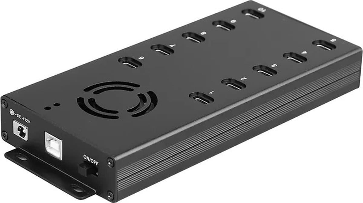 Docking station - Usb c hub - Usb hub - Hub - Laadstation - USB a hub - 10 Ports USB-C USB 3.0 12W laad & sync