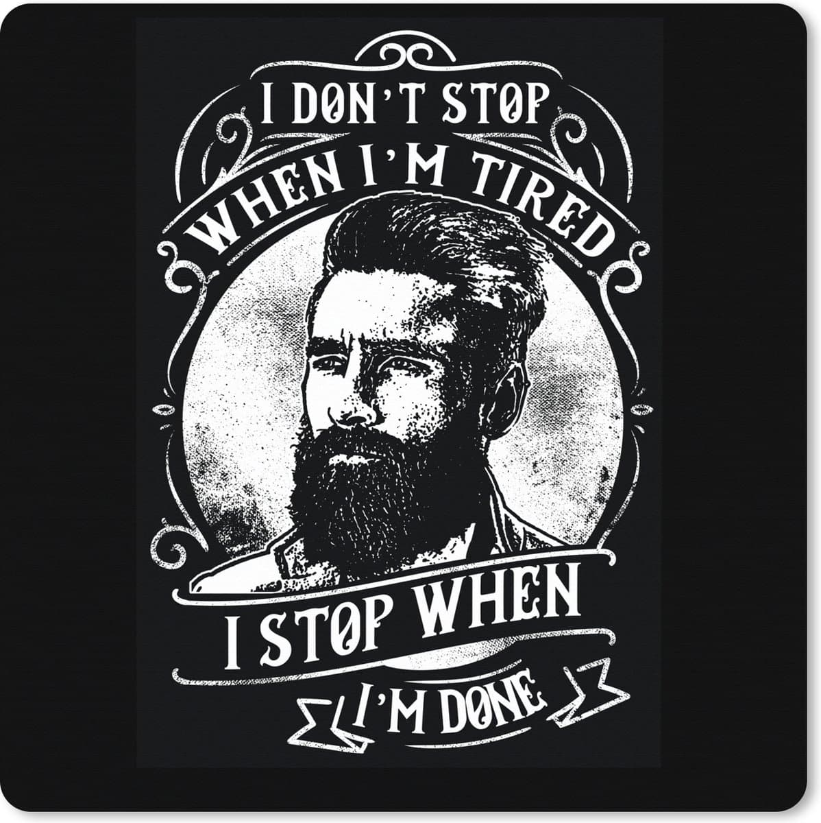 Muismat XXL 50x50 cm - Bureau onderlegger - Bureau mat Mancave - Mannen - Vintage - Quote - Bureaumat - Gaming mousepad xl - Bureaulegger groot - Computer deskmat