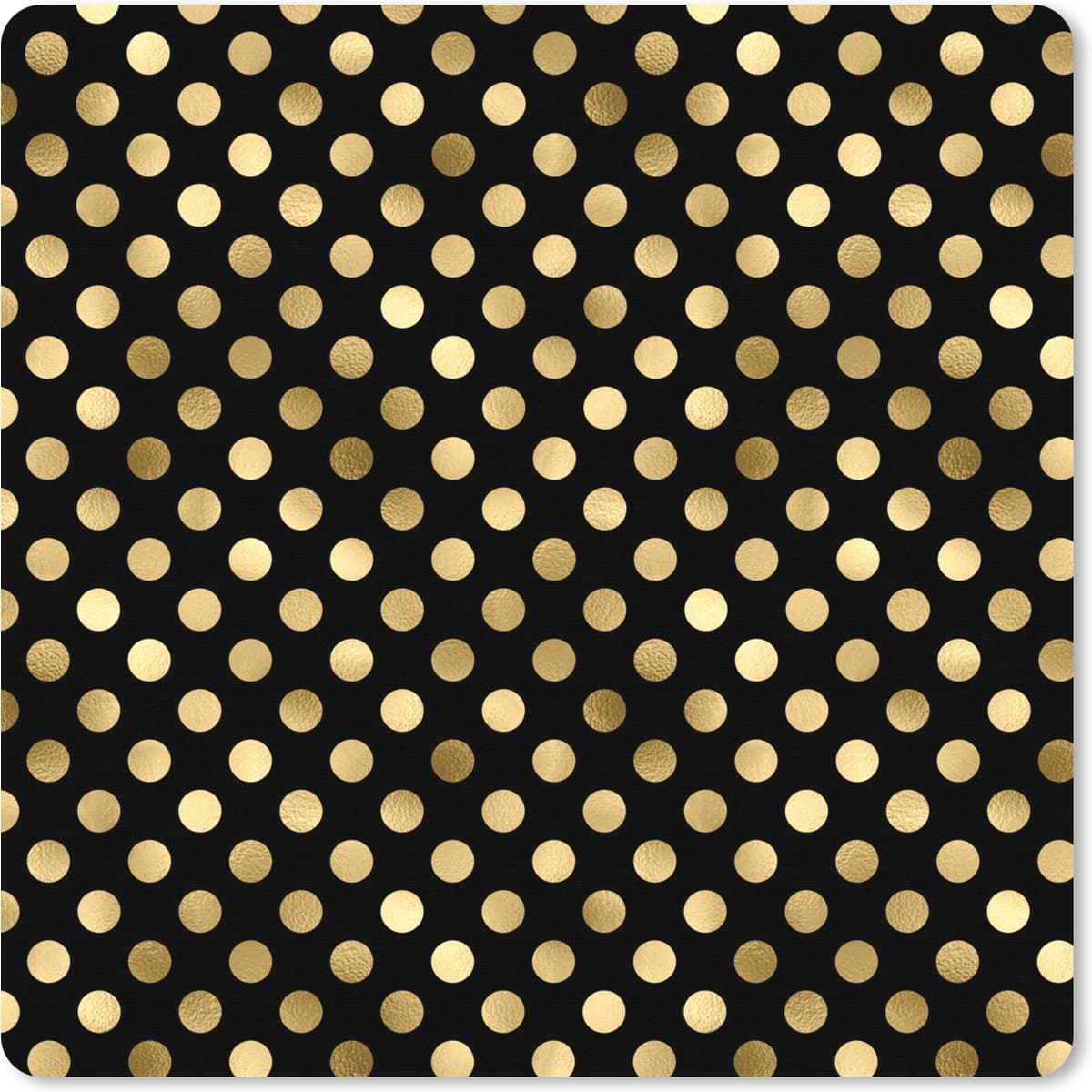 Muismat XXL 50x50 cm - Bureau onderlegger - Bureau mat Patronen - Stippen - Goud - Bureaumat - Gaming mousepad xl - Bureaulegger groot - Computer deskmat