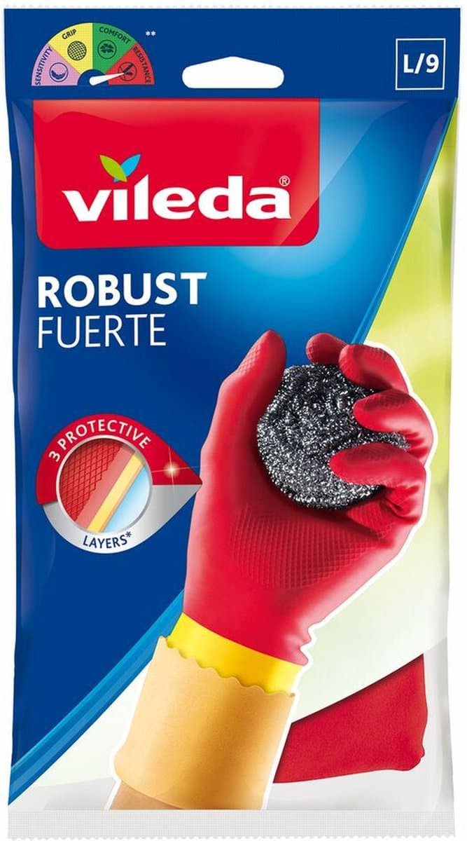 12x Vileda Handschoenen Robust Large 1 paar