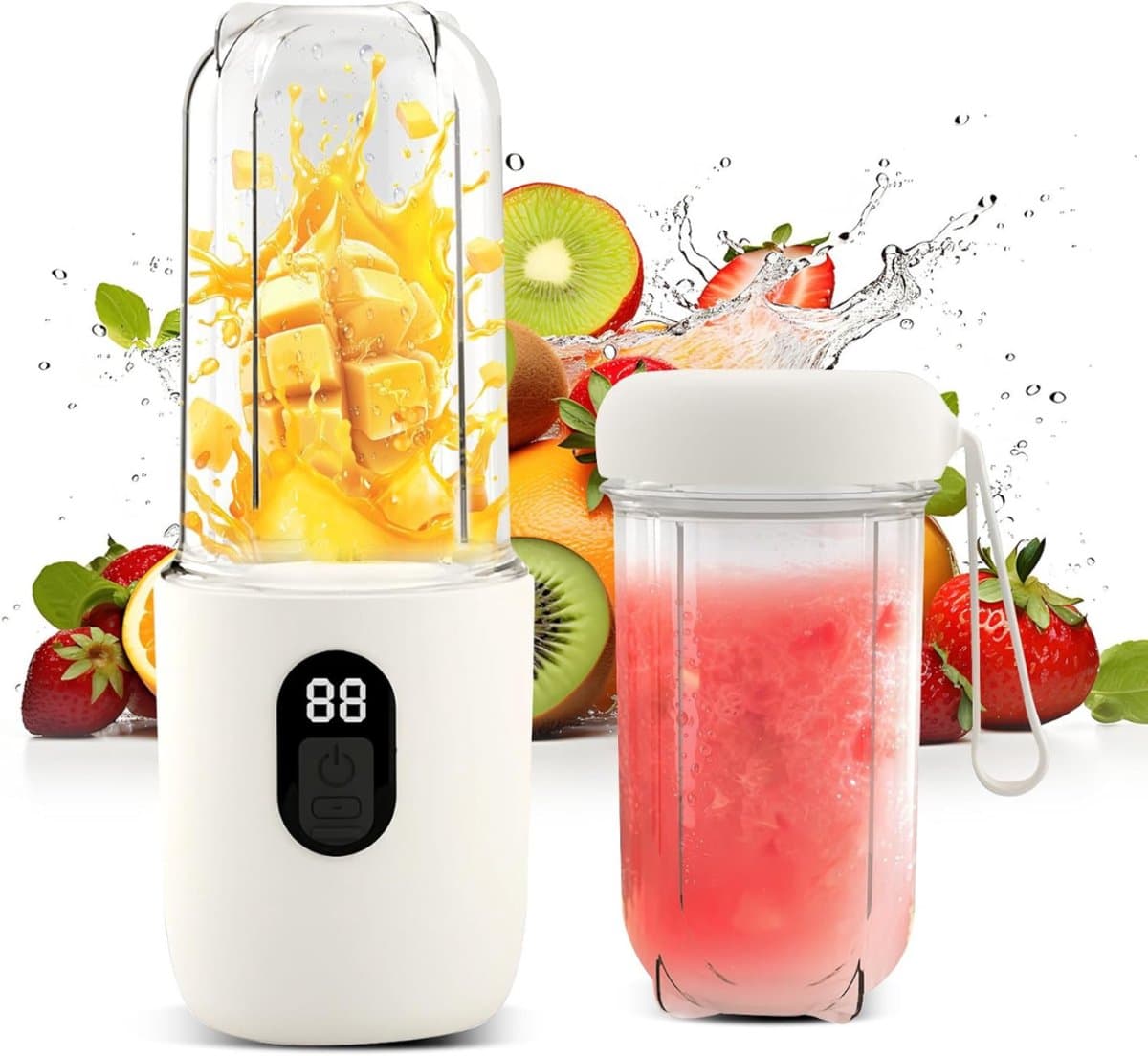 AMA® Portable Blender - Mini Blender - Smoothie Blender - 500 ml - Wit