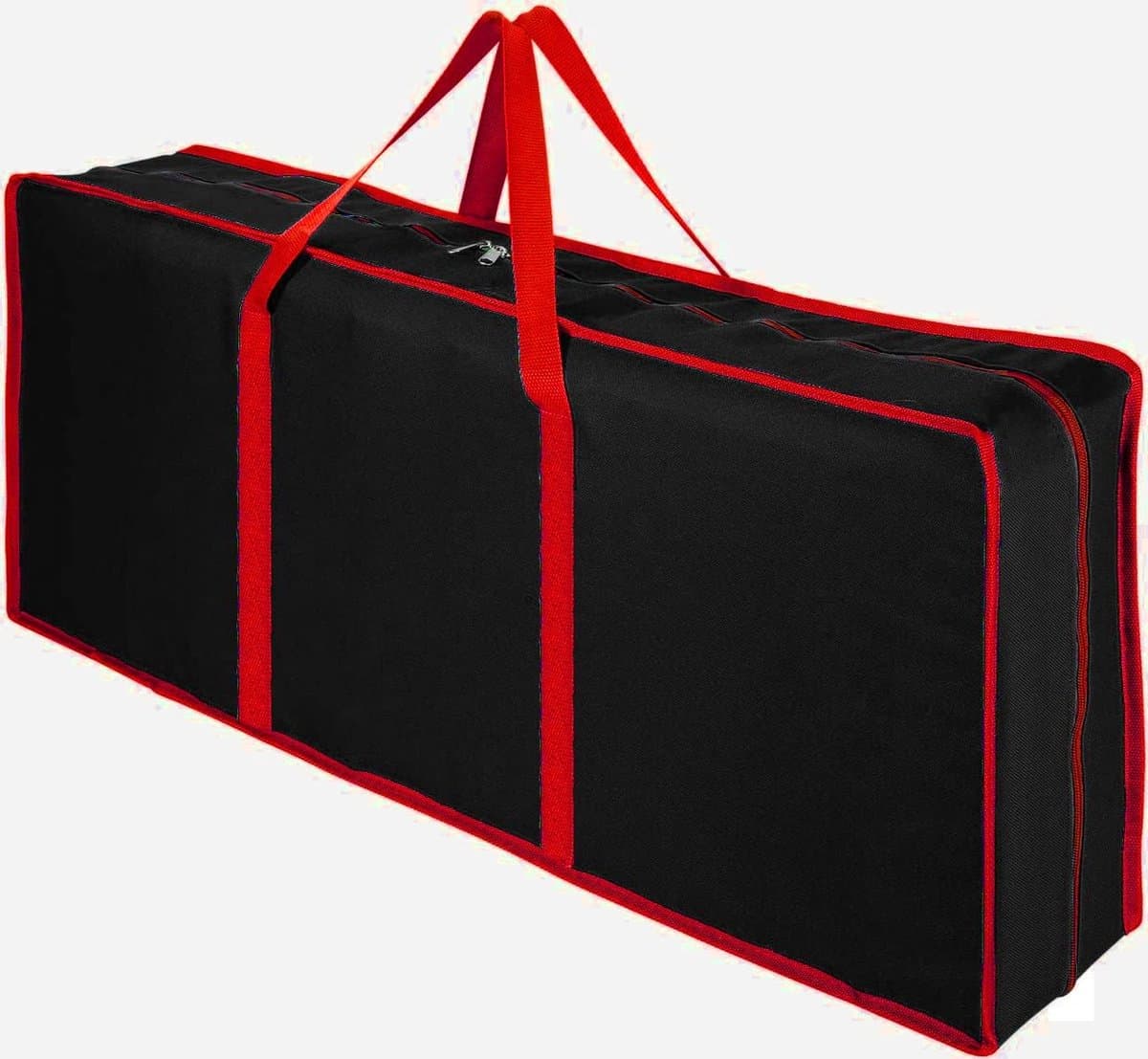 Famanu – Grote cadeaupapier opbergtas 82x34x13 cm – Zwarte stof met vakken voor papier, labels en linten