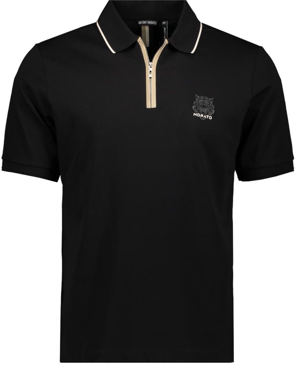Antony Morato Poloshirt Early Collection Mmks02601 Fa100258 9000 Black Mannen Maat - S