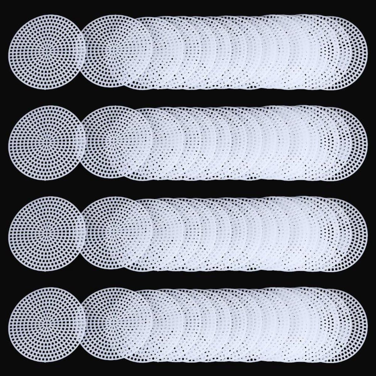 Allecta - 120 Stuks Plastic Mesh Canvas voor Borduurwerk en Haakprojecten