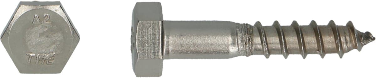 Houtdraadbout DIN 571 Ø10,0x100 A2