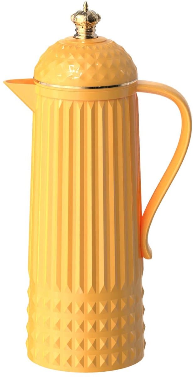 Present Time Thermoskan Crown - Heldergeel - Ø12cm - Scandinavisch