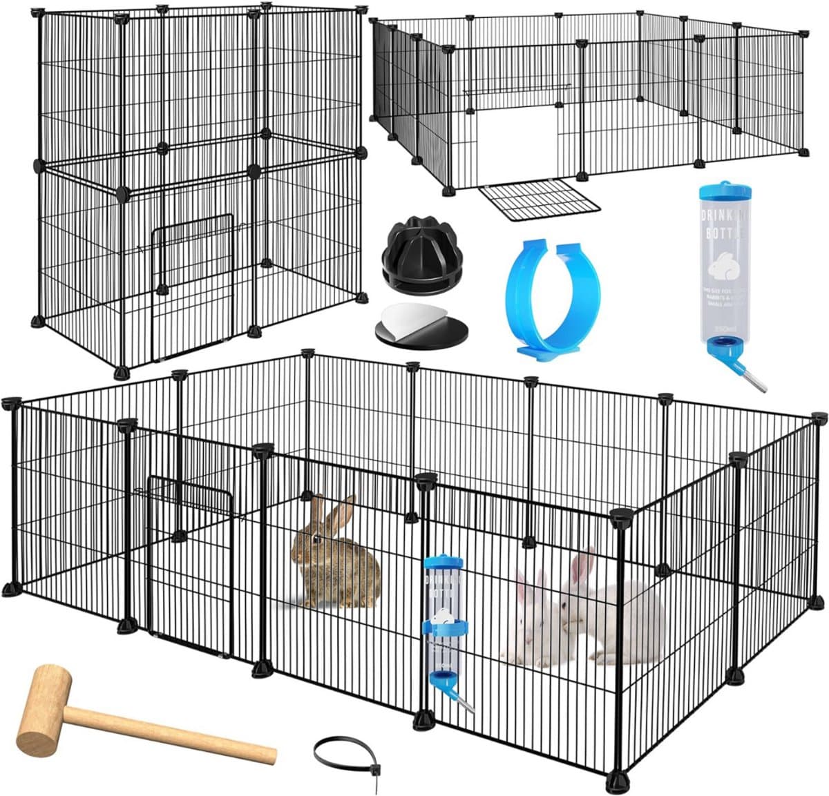 ApexArte® Konijnenhok voor Buiten - Konijnenren - Konijnenkooi voor Binnen