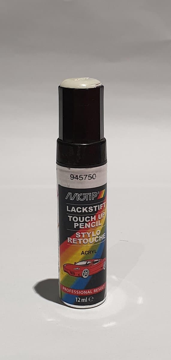 Motip  - Auto lakstift 945750 - Wit - 12 ml - effen
