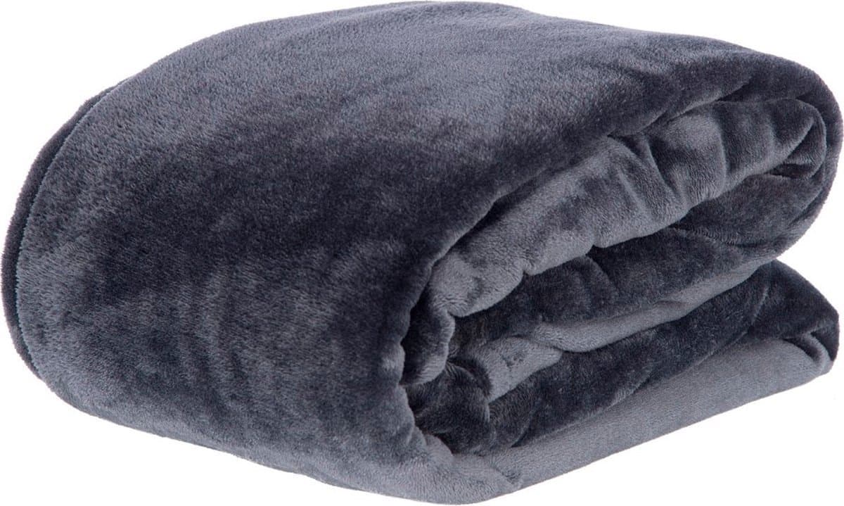 Velox Luxe Bedsprei - 150x200 cm - Bedspreien, Sprei, Plaids, Lits Jumeaux - 2 Persoons - 100% Flanel - Zwart