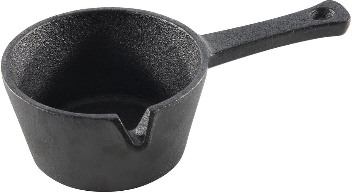 Cast Iron - Sauspannetje -  Ø9.5x17.5x5cm  (klein) - Gietijzer