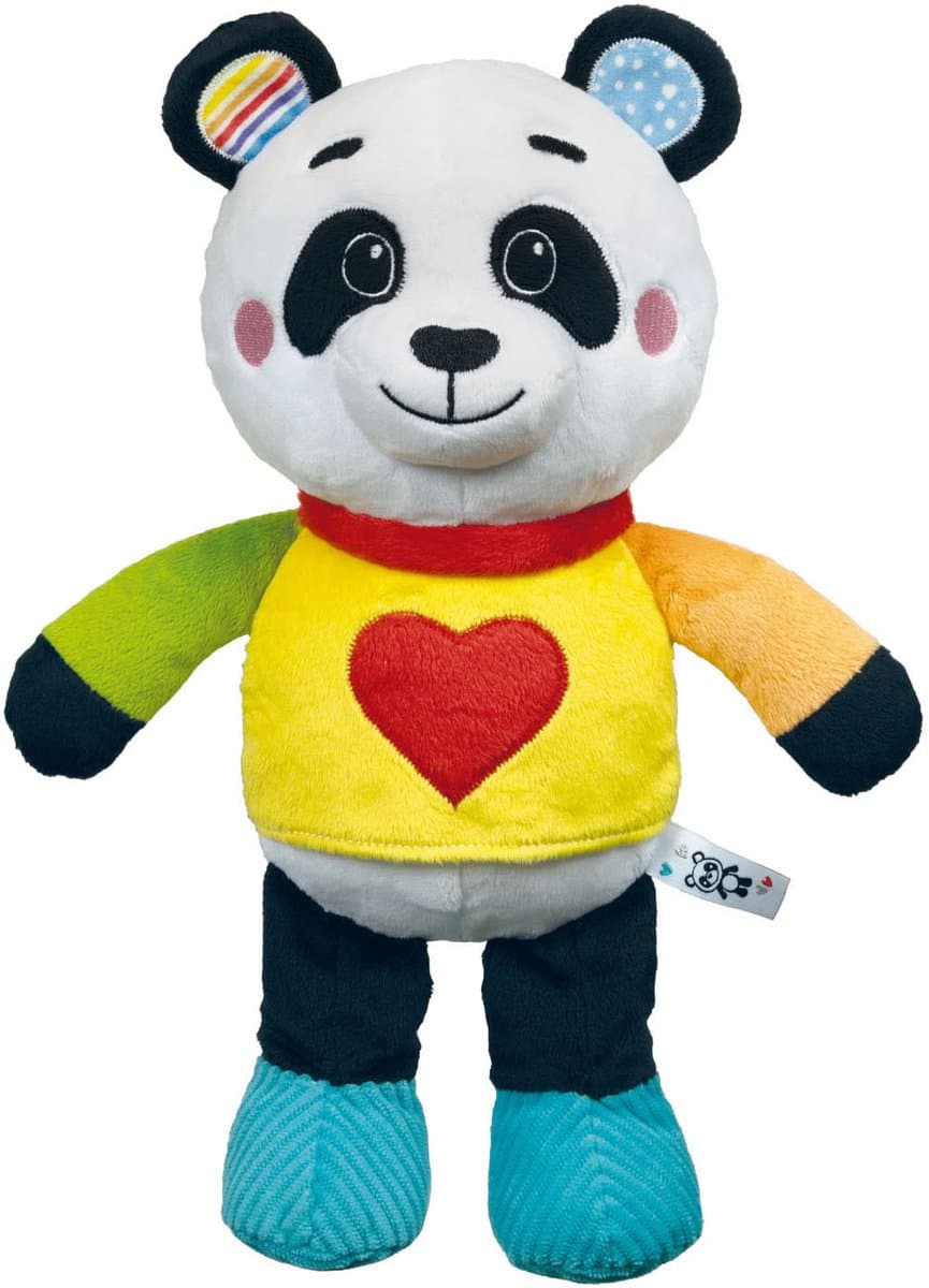 Baby Clementoni - Love Me Panda - Baby Knuffel Pandabeer - Interactieve Knuffel met Geluidseffecten - Extra zacht
