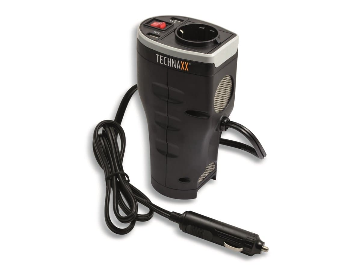 Technaxx TE13 (4645) Auto omvormer 12 V/DC - 200W - 230 V/AC, 5 V/DC - Zwart
