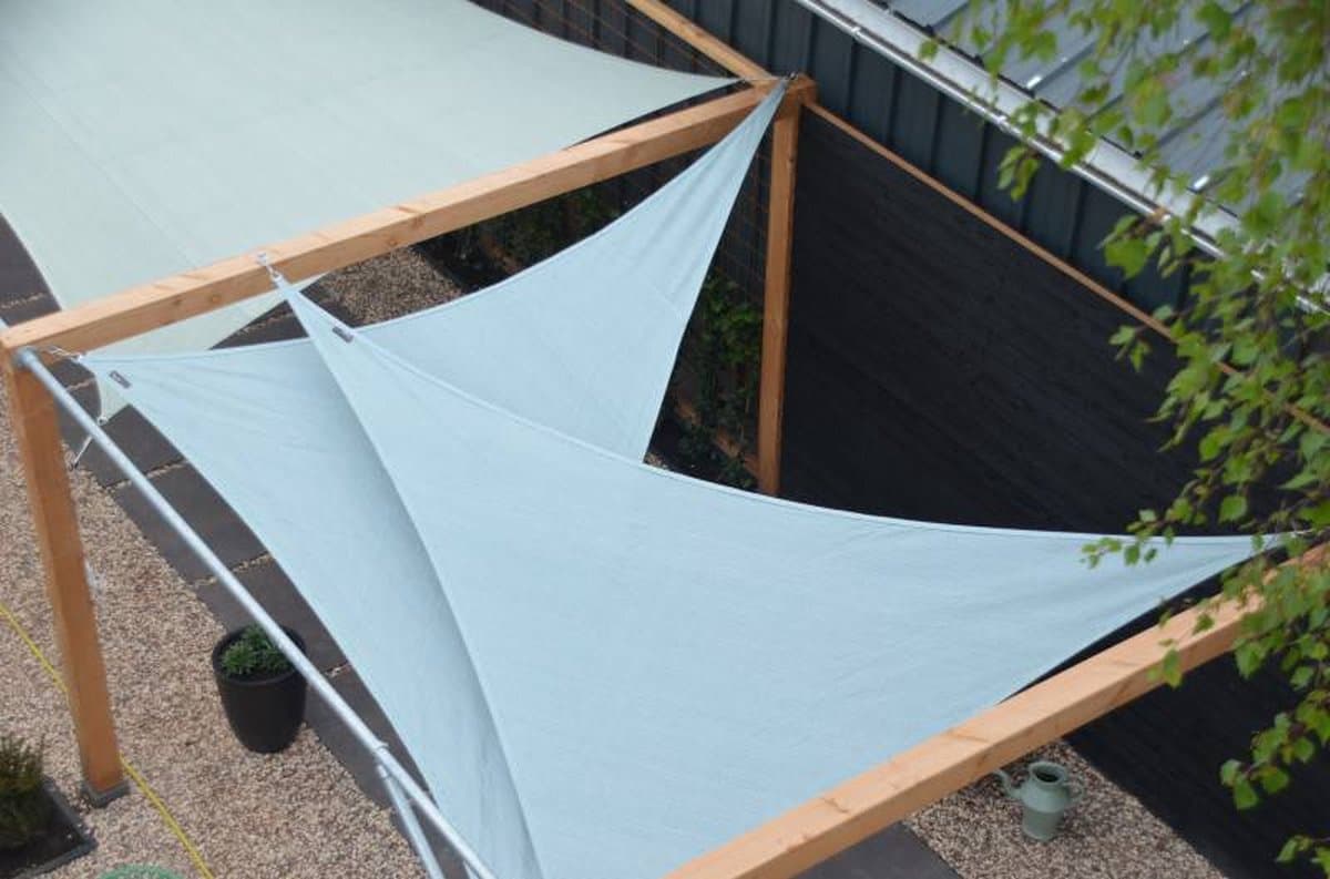 Shadow Comfort driehoek 2x2x2m Desert Storm met Bevestigingsset