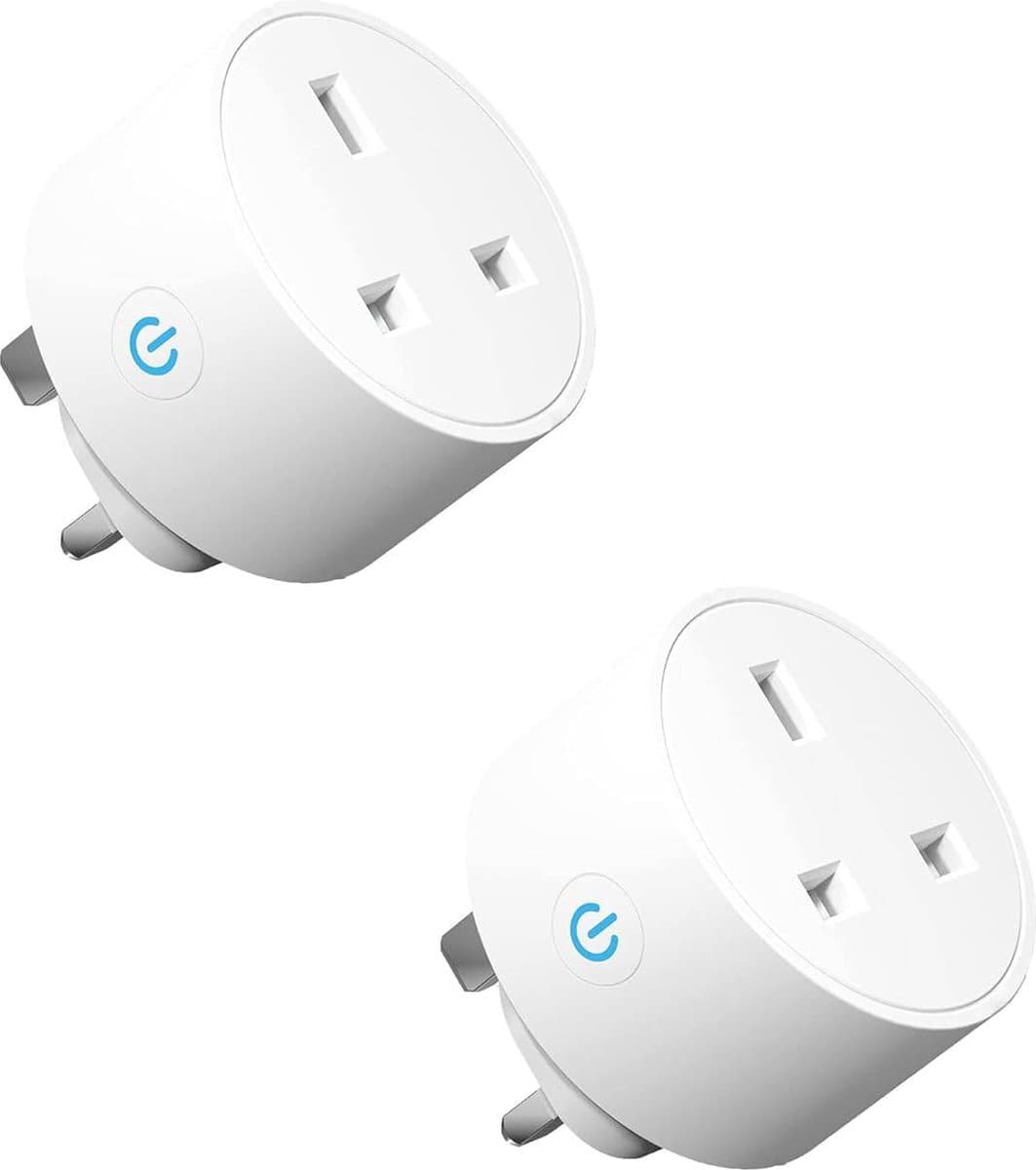 2-Pack - Smart Plug WiFi Slimme Stekker Compatibel met Alexa & Google Home - App & Stemcontrole, Timerfunctie, 13A - Ideaal voor Huishoudelijke Apparaten