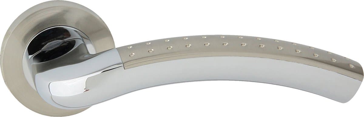 Domino® Deurklink SHARON-R ECO M6/M9 - Chroom/Nikkel - Deurkruk, Deurbeslag, Deurklinken voor Binnen - Deurbeslag van aluminium - Deurklink voor kamerdeur, kantoordeur, kelderdeur en binnendeur