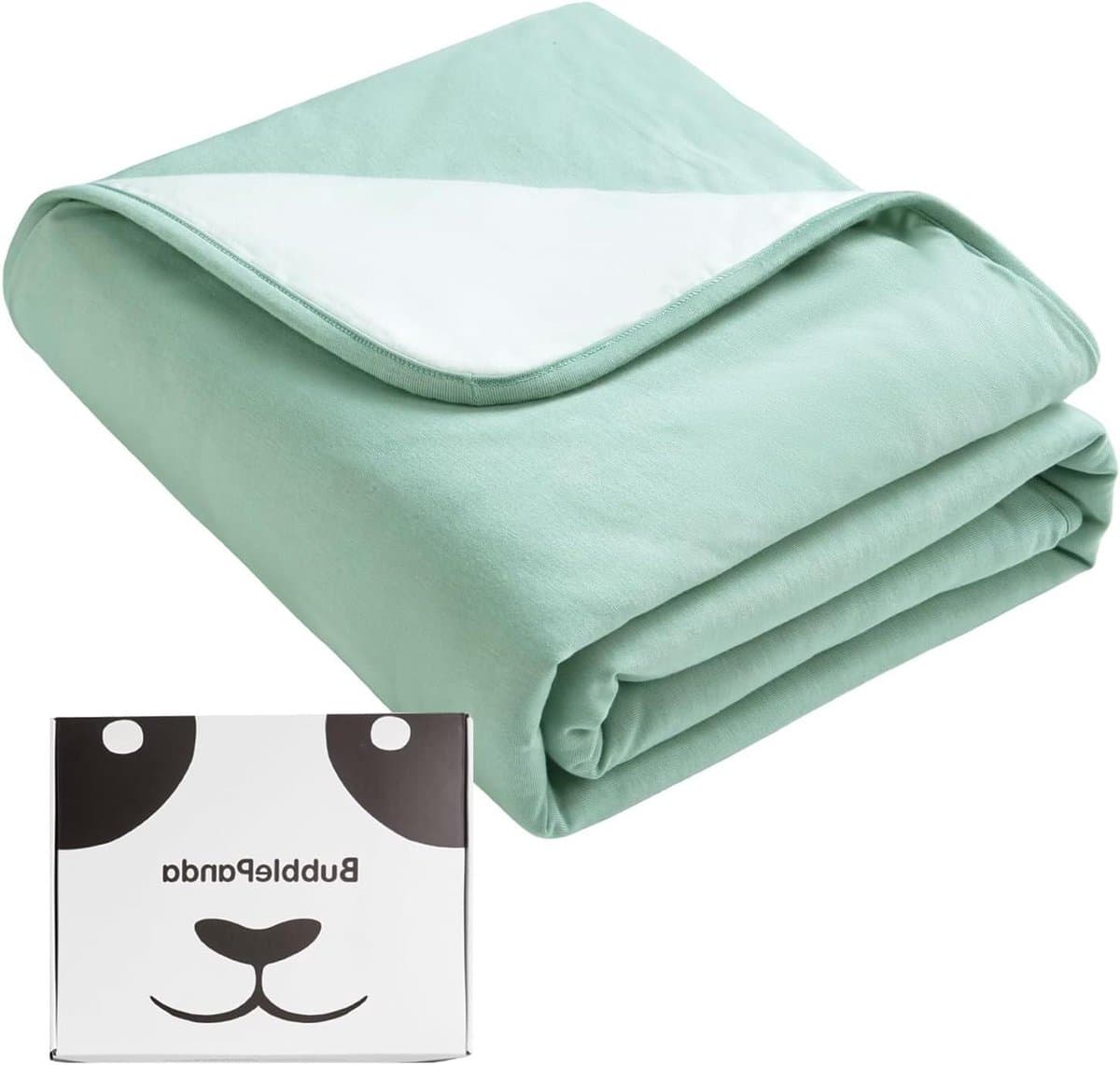 Baby Deken - Babynestje Dekje - Zachte Omhulling - Ademend Bamboe - 76 x 102 cm - Saliegroen