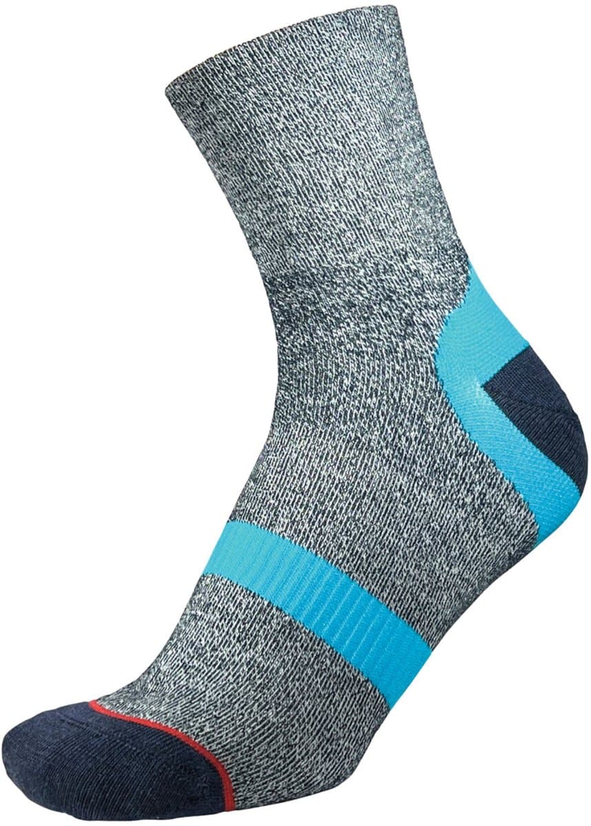 1000 Mile Approach Repreve Double Layer Sock Men's - Navy Marl/Kingfisher - Large.