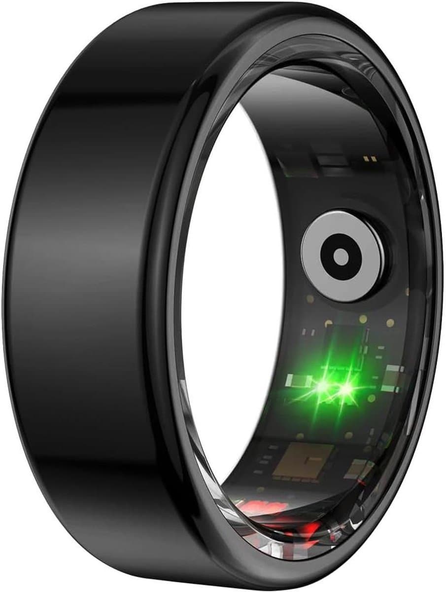 Smart Ring - Gezondheidsring Activiteitstracker - Gezondheid Monitoren - Camera Afstandsbediening - 7 Dagen Batterij - Zwart