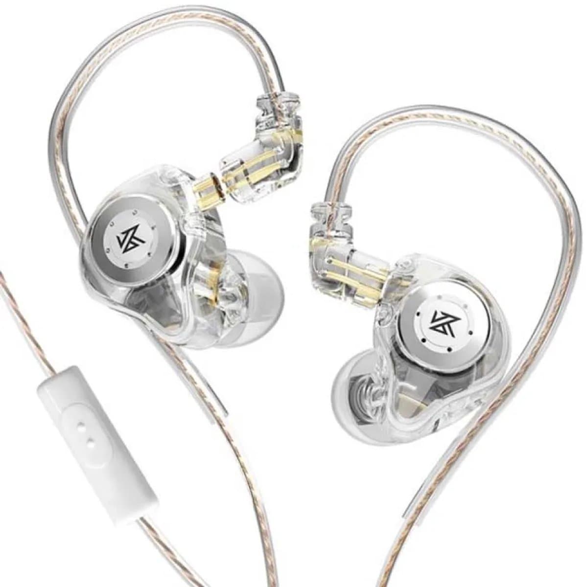 KZ EDX Pro - In-Ear Monitors - Met Microfoon - Dynamische Driver - Hifi Geluidskwaliteit - Verwisselbare Kabel - Universele Pasvorm - Transparant- Bedraad
