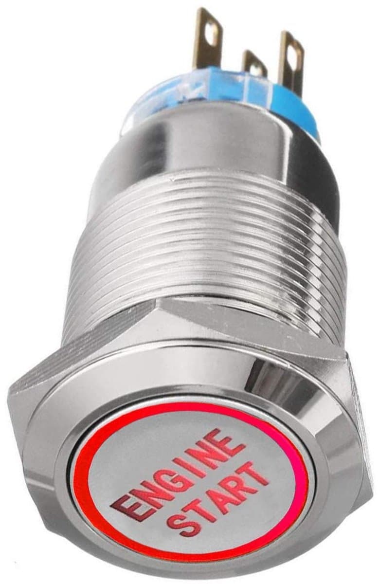 IMstore - Torque Switch - Drukknop - Waterproof - Rood - Automotive Switch - Geschikt voor voertuigen - 19mm