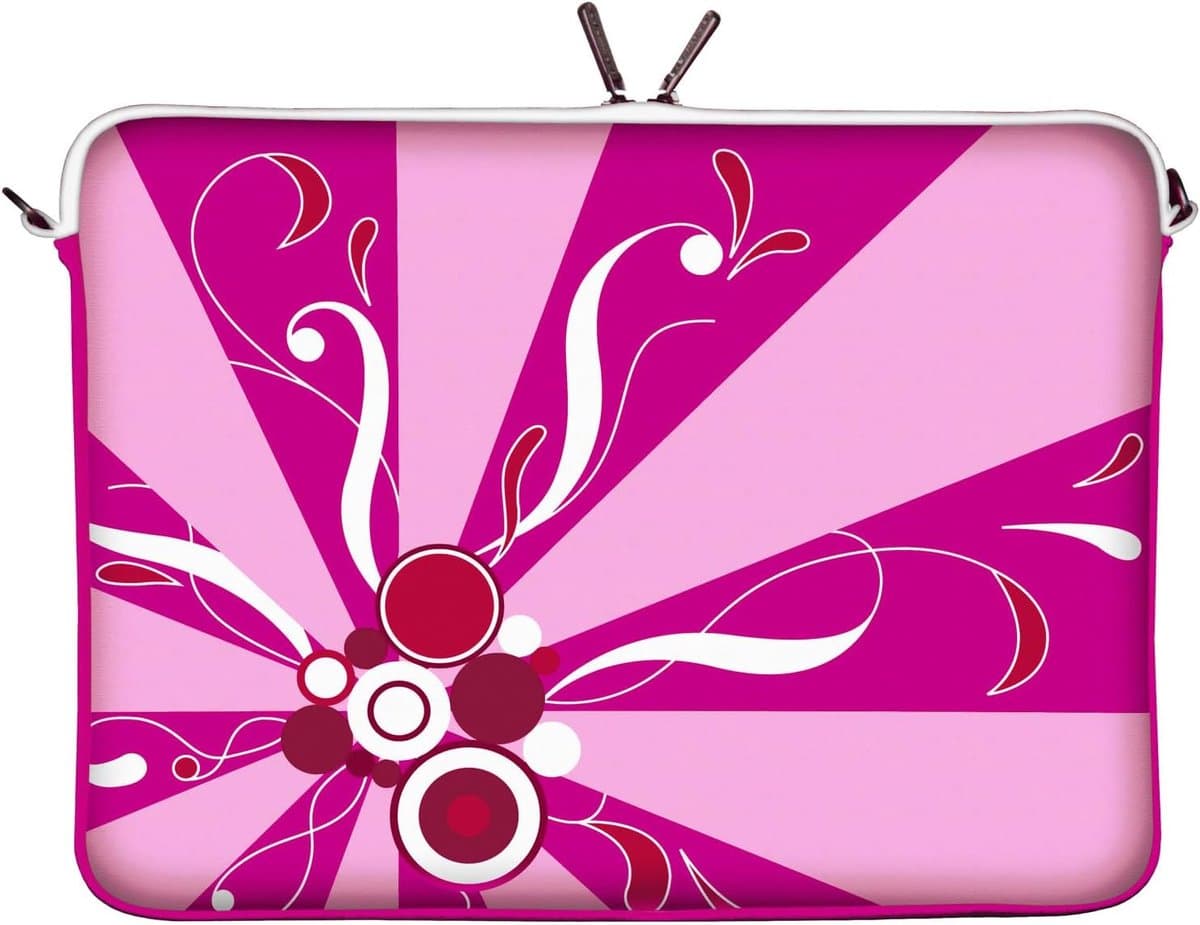 Originap LS155-10 Magic Rays Designer iPad Pro 9,7 Case Neopreen geschikt voor 10 tot 10,5 inch (26,67 cm) Air Cases Bag Sleeve patroon roze-roze