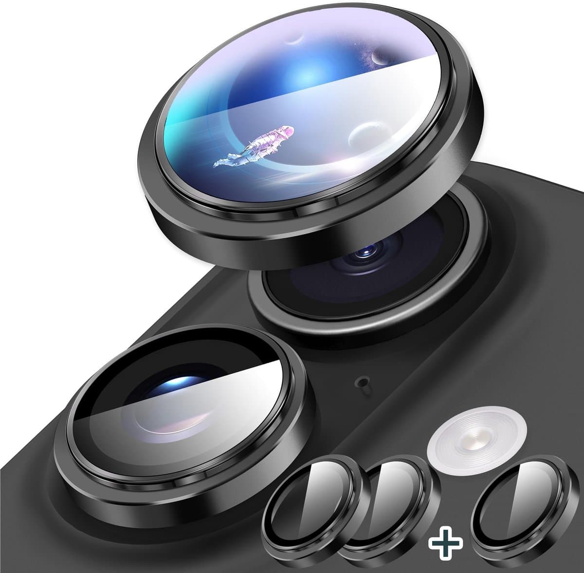 Zeynomax - Lensbeschermer - iPhone 16/16 Plus - HD Glas - Aluminium Frame - Camerabescherming - Duurzaam - Geschikt voor iPhone 16/16 Plus