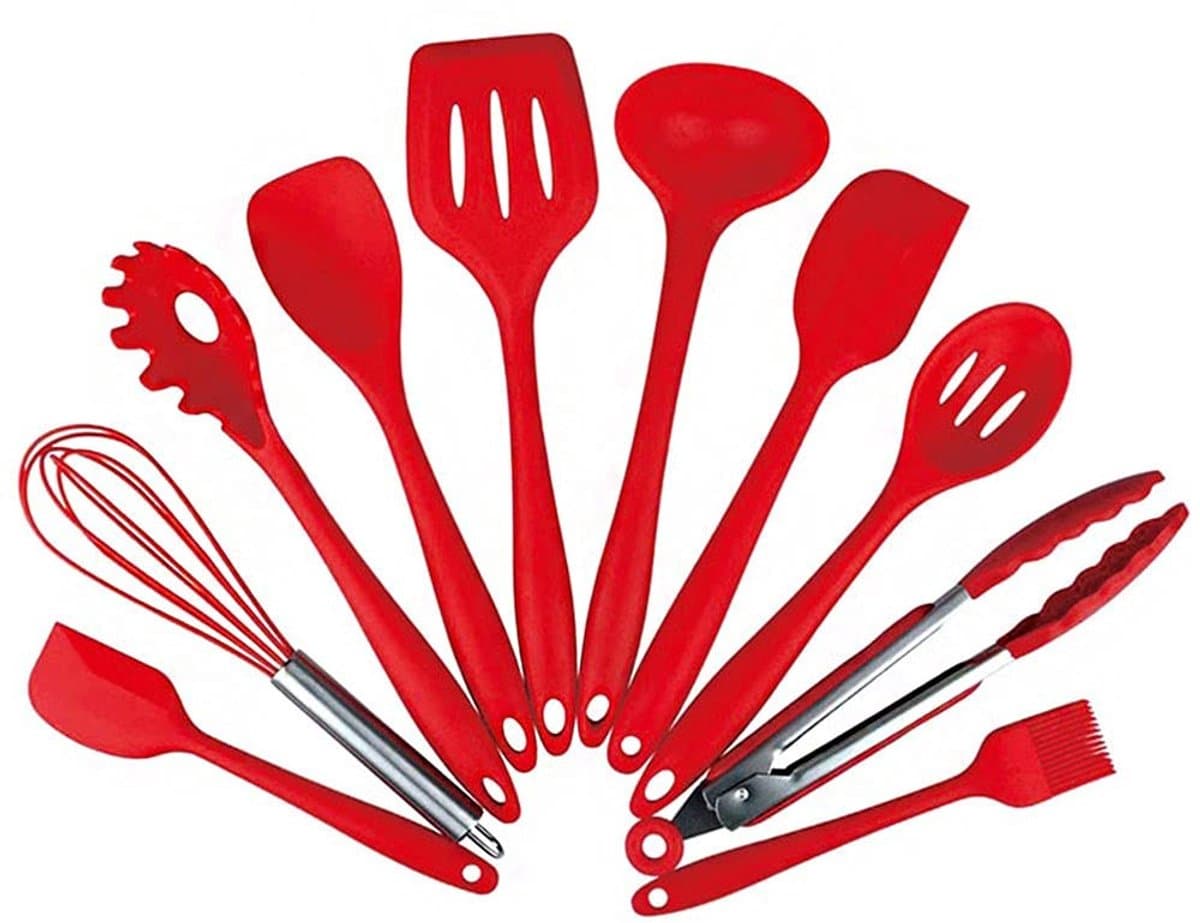 Dailygoods- Keukengerei Set 10-delig - Siliconen Hittebestendig - Antiaanbak - Kookgereedschap - Krasvrij - Geschikt voor Magnetron