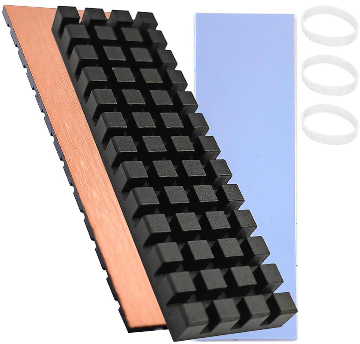 M.2 Koelelement, 70 x 20 x 6 mm, puur koper met grafeencoating, PS5 2280 SSD, M2 Koelelement, Koelelement met warmtegeleidingspad op siliconenbasis voor koeling van M.2 SSD NVMe laptops