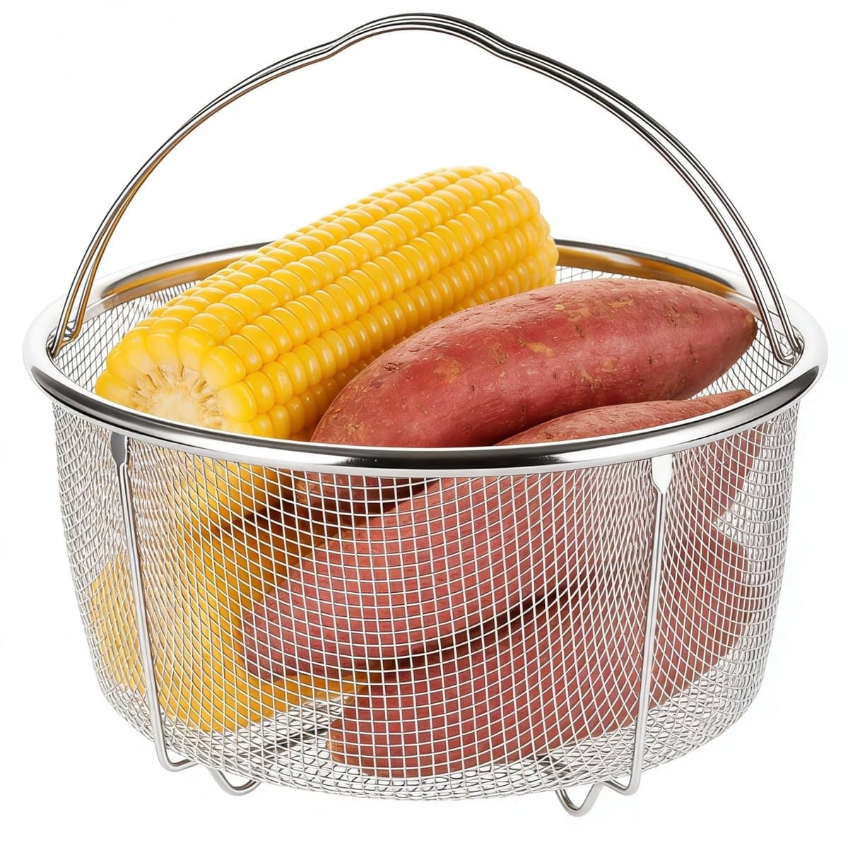 NTH products- Stomende Mand Roestvrij Staal 18cm - Mesh Stoommandje - Multifunctioneel Keukengerei - Koken - Groentestomen - Voedselveilig Materiaal - Stoommand