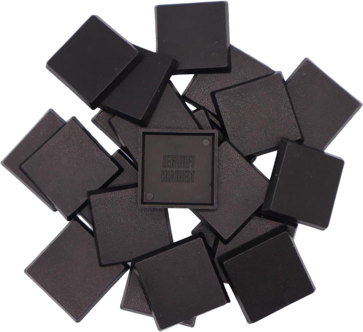 Miniatuur Bases - Spelonderdelen - Tabletop Gaming - Hoge Kwaliteit Plastic - 32mm Vierkant 45 Stuks - Zwart