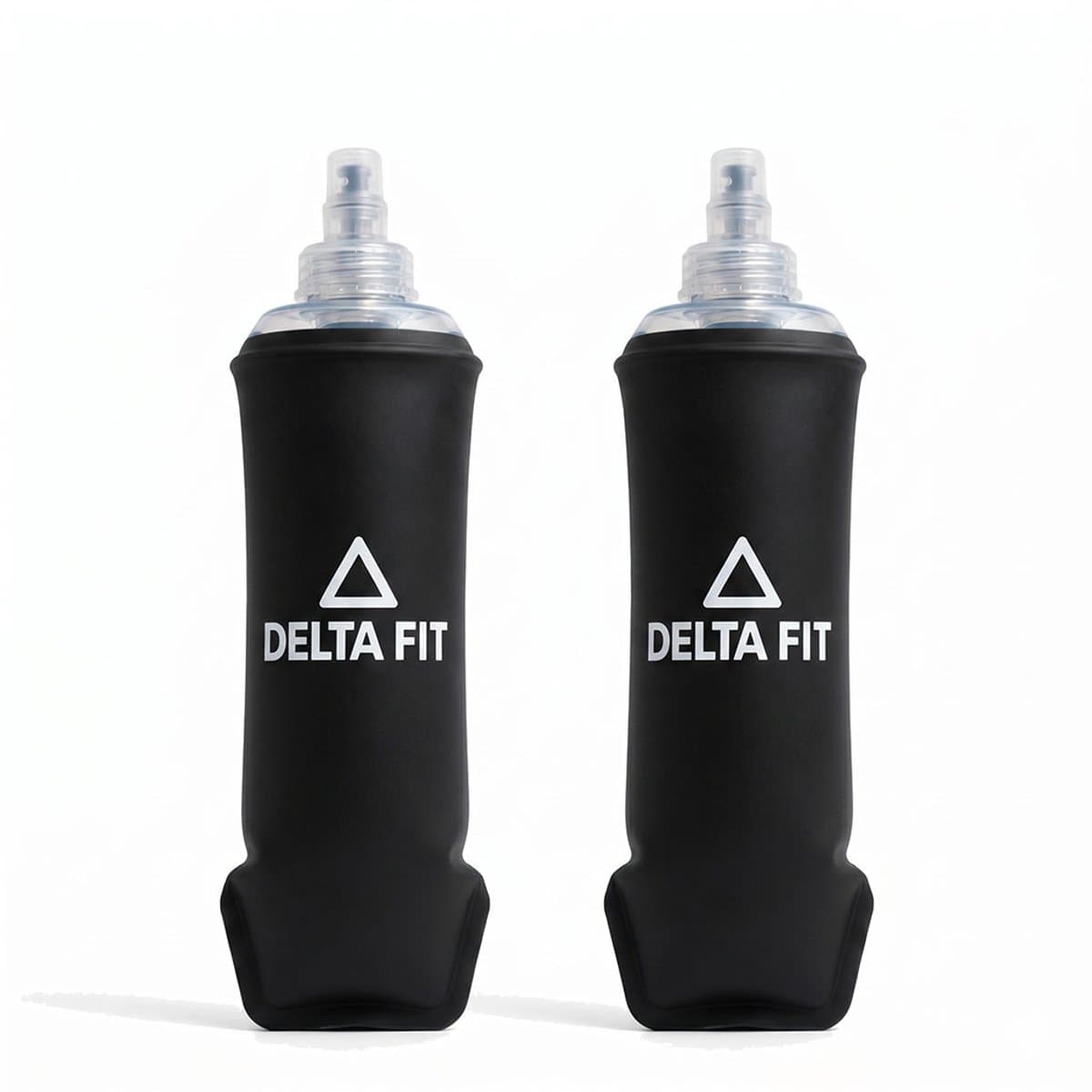 Delta Fit soft flasks – 500ML – set van 2 – hardlopen, trail & hiking - Zwart