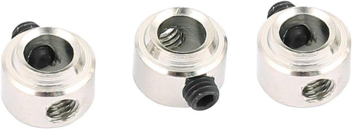 RC Vliegtuig Onderdelen - Wiel Stoppers - Modelbouw Vliegtuigen - Metalen Constructie - 4.1mm Binnendiameter - Zwart Zilver